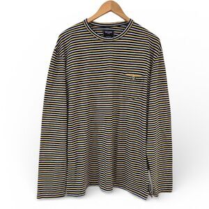 Todd Snyder Mens Striped Pocket Tee Shirt Long Sleeve Crewneck Sz XXL